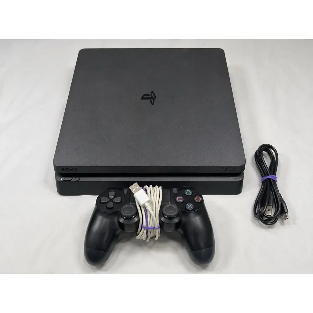 Sony PS4 Slim Console Bundle Controller Tested Working No Power Cord 500 GB